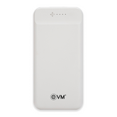 EVM Encharge Power Bank 10000mAh - Compact Power with Dual USB Output Ports - 1 Type C, 1 Micro USB Input Port - Compatible for Smartphone and Other Devices (EVM-P0109_Black,white)